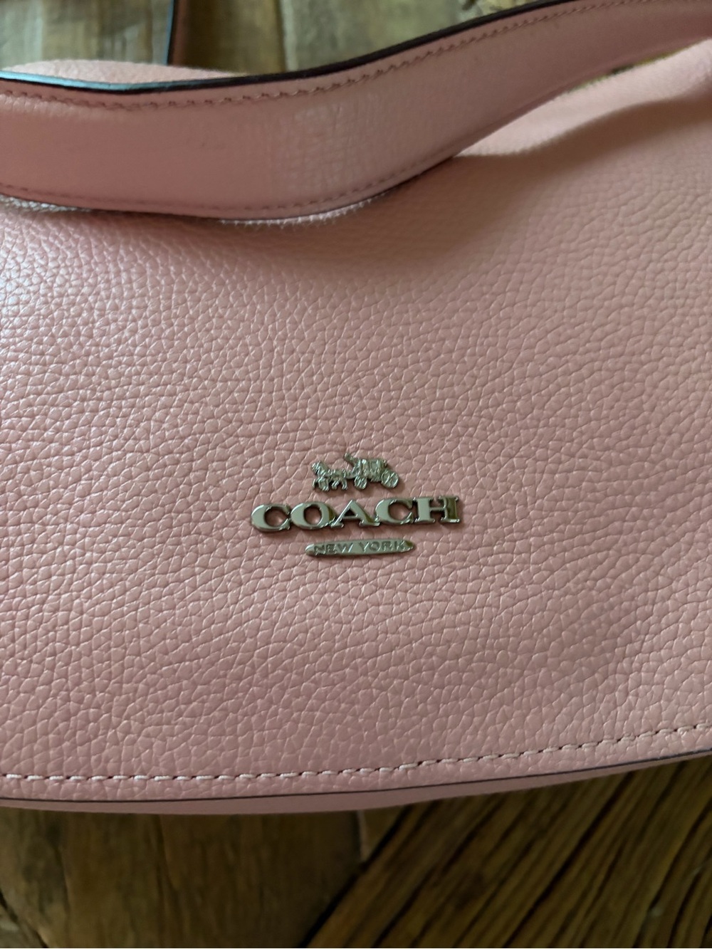 Coach Shoulder/Crossbody Bag Pebbled Pink